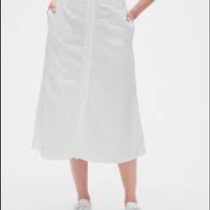 GAP button-front linen midi skirt